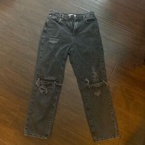 Garage Vintage Straight black denim jeans, Size 3 or 26